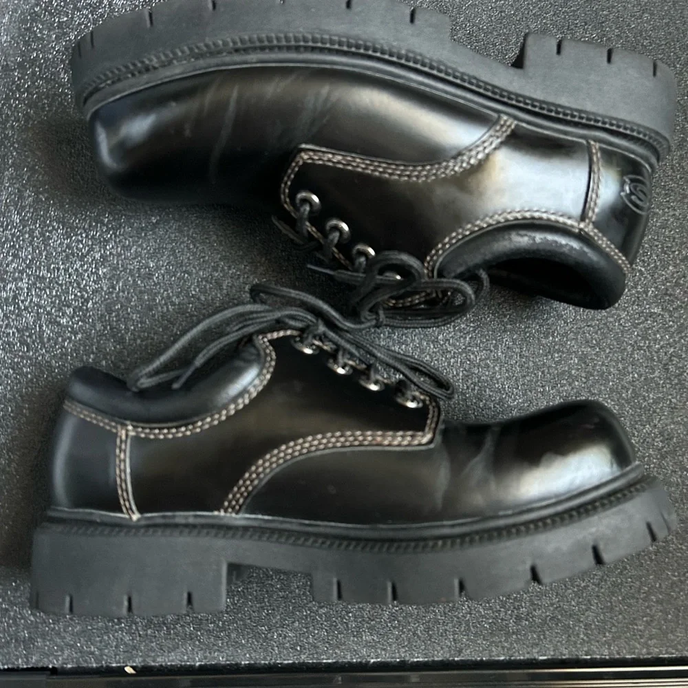 Skechers Men's Black Lace-Up Oxfords Vintage Jammers - Picture 2 of 16